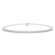 Isolde Round Cut Diamond Tennis Bracelet Bar Cable Chain (0.5 ctw) - Nivetta